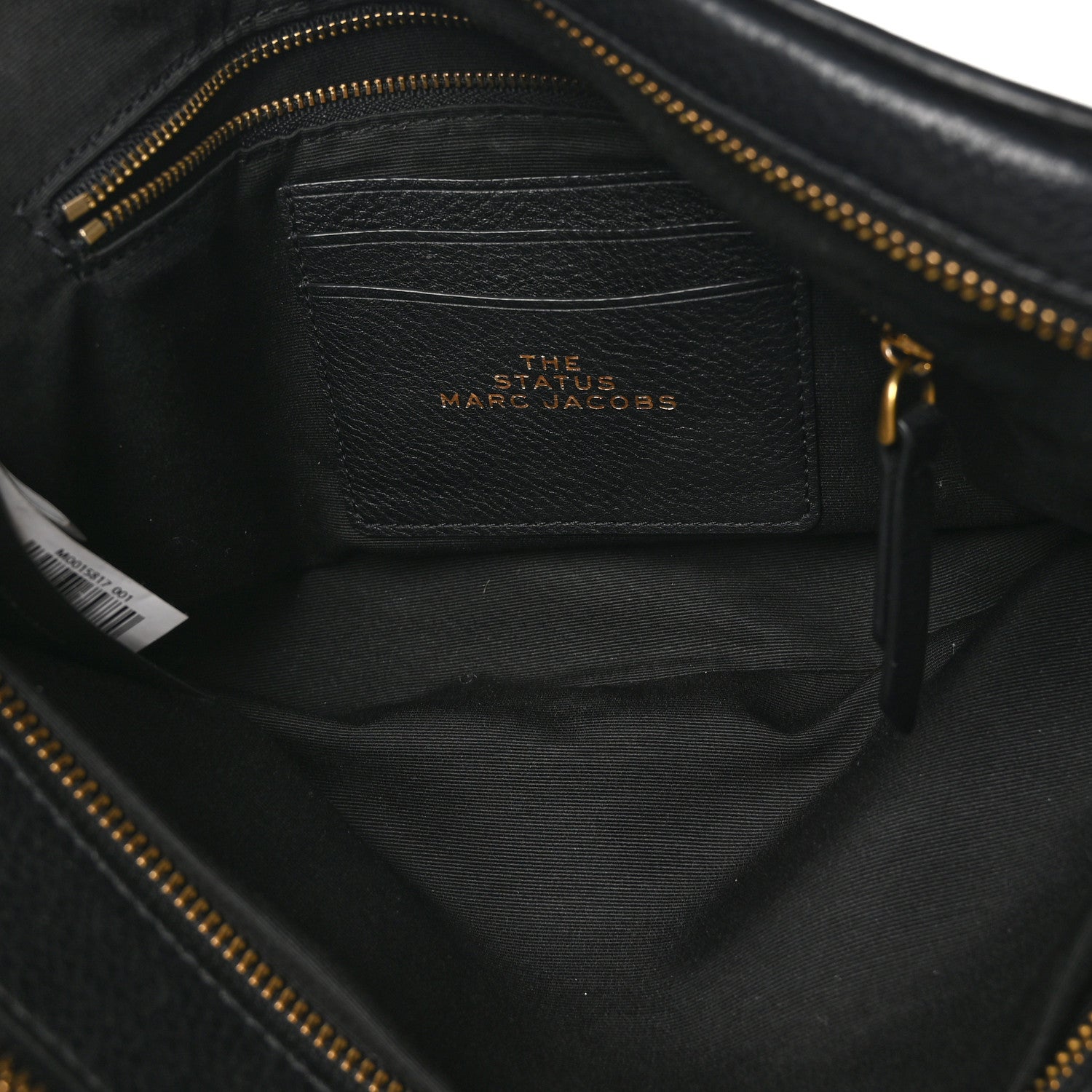 Marc Jacobs Grained Calfskin Quilted Double Stitched The Status Shoulder Bag Black 5 of 9