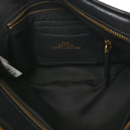 Marc Jacobs Grained Calfskin Quilted Double Stitched The Status Shoulder Bag Black 5 of 9