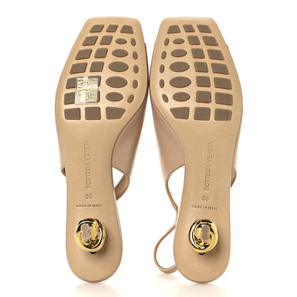 Bottega Veneta Nappa Slingback Knot Sandals 38 Cipria 6 of 9