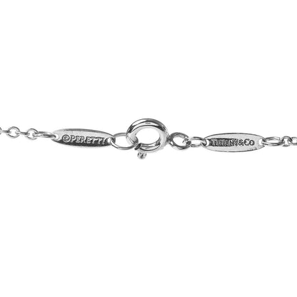 Tiffany Sterling Silver 22mm Elsa Peretti Open Heart Pendant Necklace 5 of 6