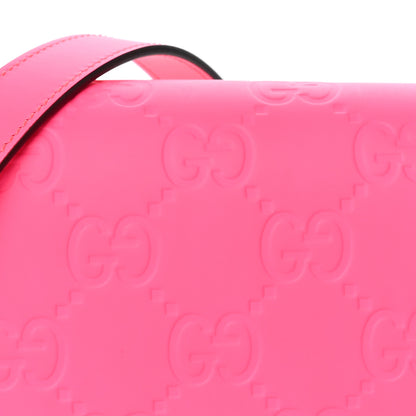 Gucci Calfskin GG Rubber effect Super Mini Bag  Pink 7 of 11