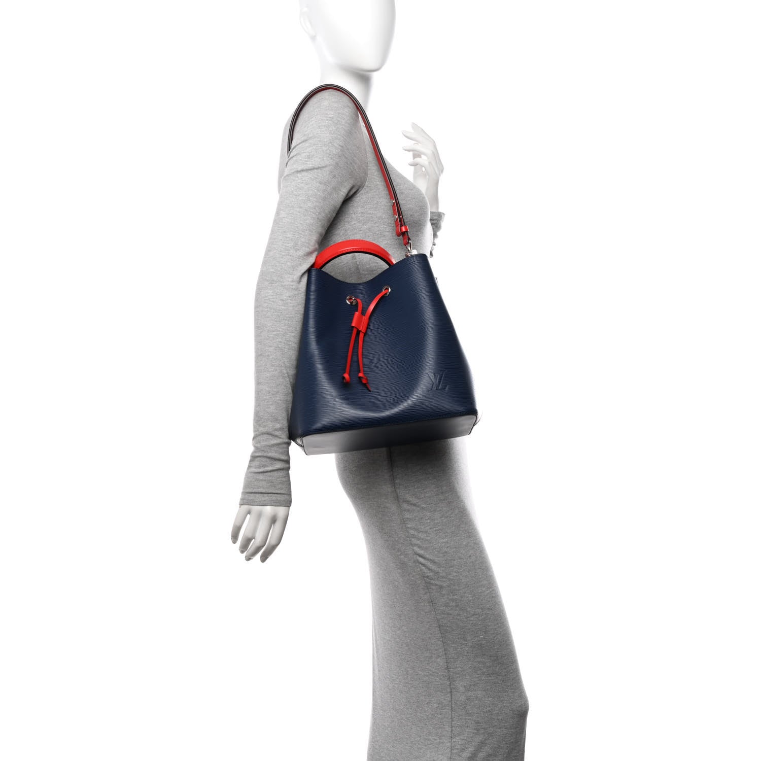 Louis Vuitton Epi Neonoe Indigo Coquelicot 2 of 10