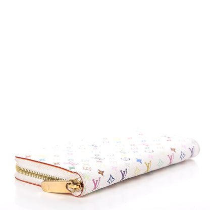 Louis Vuitton Monogram Multicolor Zippy Wallet White Litchi 4 of 15
