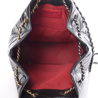 Chanel Aged Calfskin Quilted Gabrielle Backpack Black 7 of 11