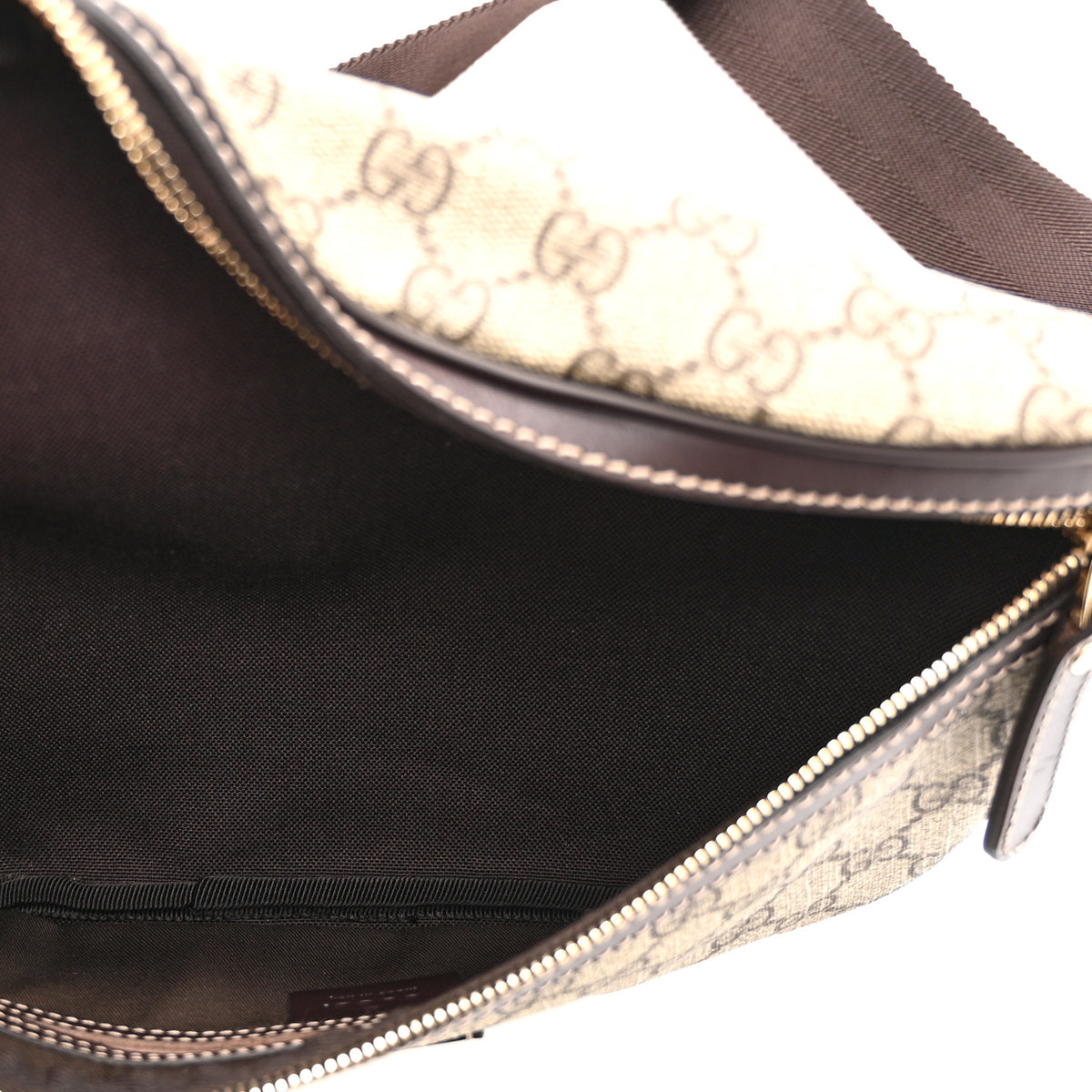 Gucci GG Supreme Monogram Belt Bag Dark Brown 5 of 10