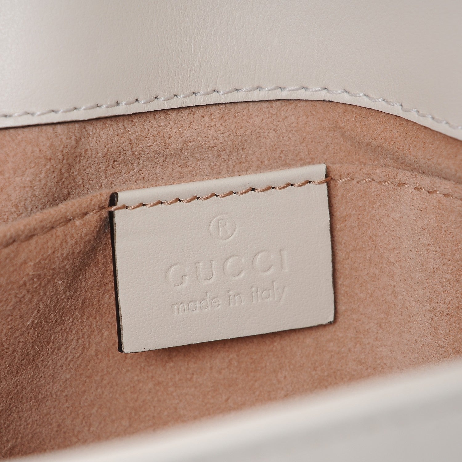 Gucci Calfskin Matelasse Mini GG Marmont Shoulder Bag White 6 of 7