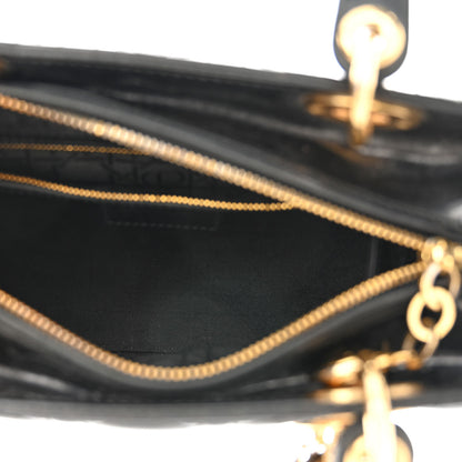 Christian Dior Patent Cannage Medium Lady Dior Black 4 of 12