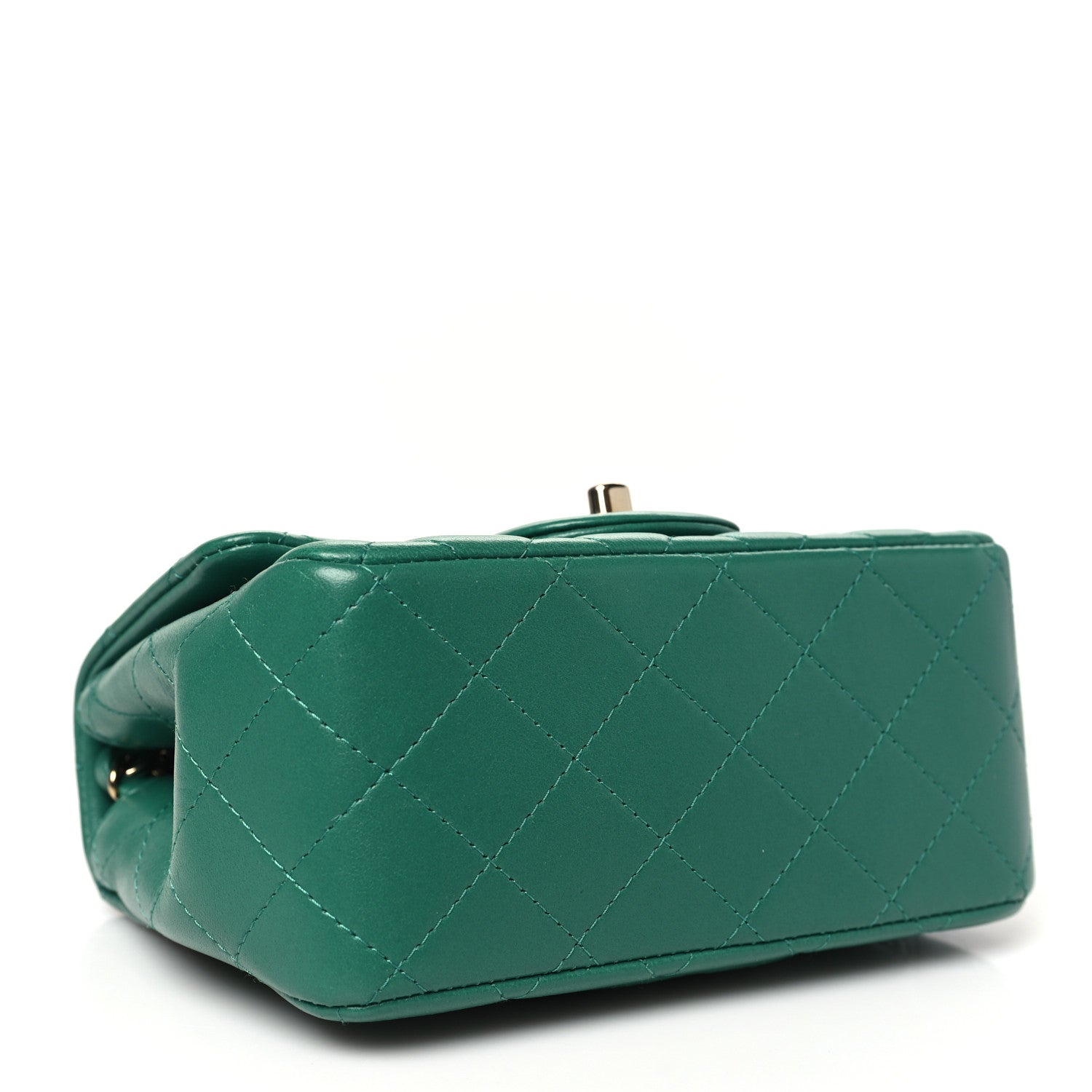 Chanel Lambskin Quilted Mini Square Flap Green 4 of 10