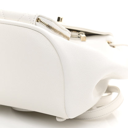 Chanel Caviar Quilted Mini Business Affinity Backpack White 9 of 10