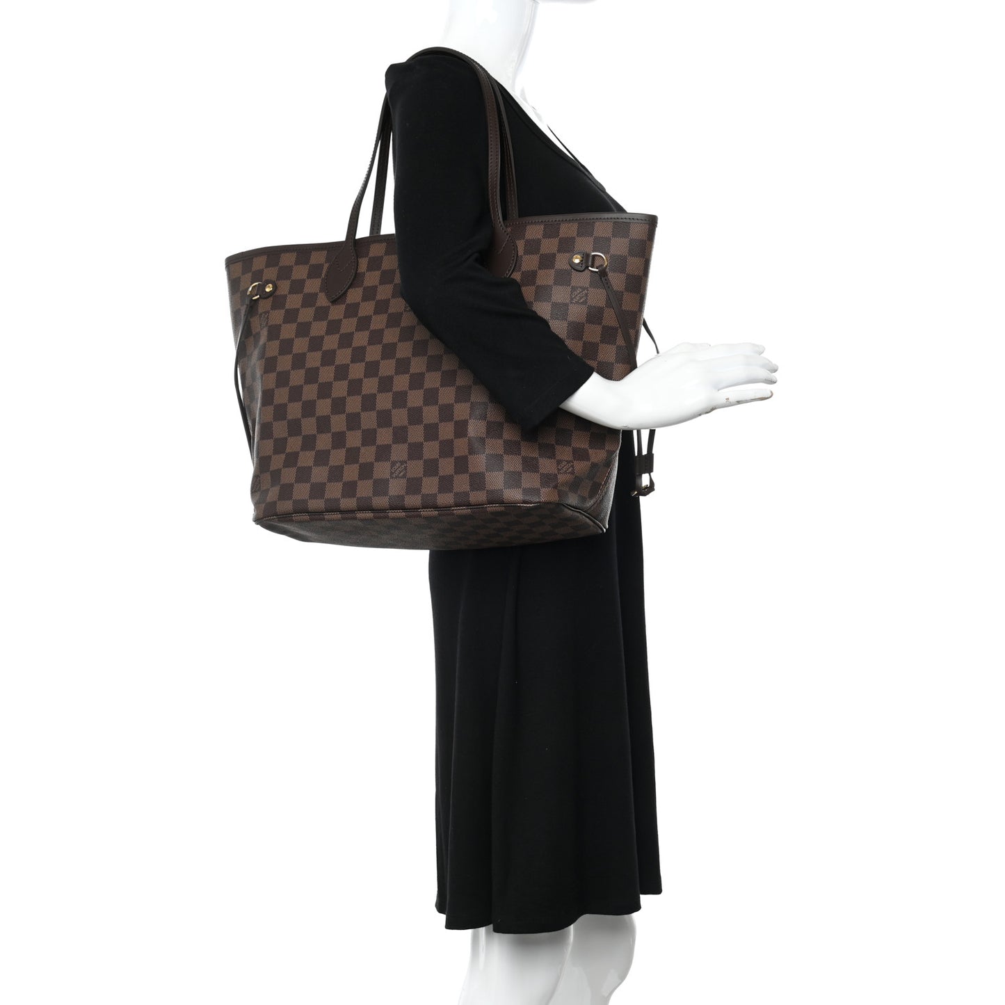 Damier Ebene Neo Neverfull MM Rose Ballerine