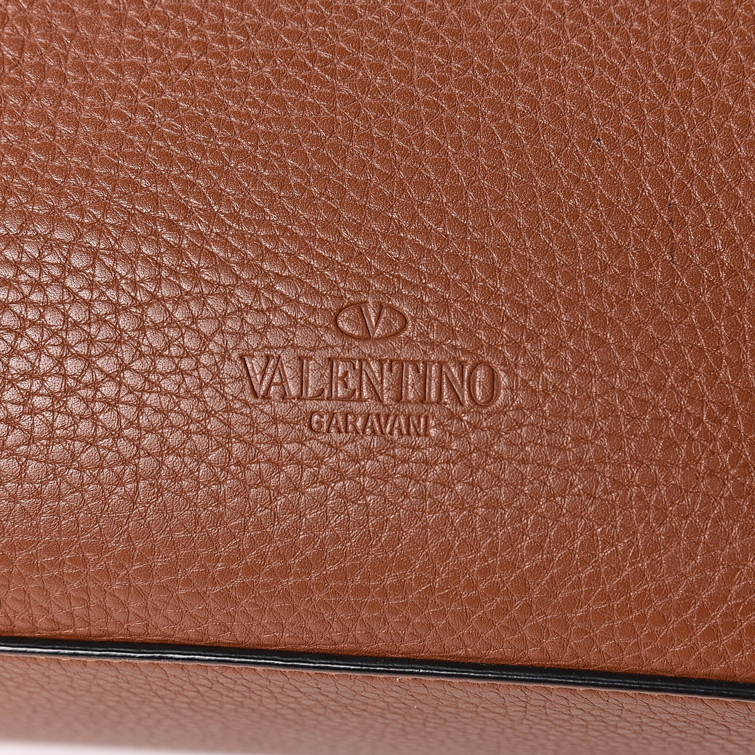 Valentino Garavani Grained Calfskin Rockstud Shoulder Tote Bright Cognac 9 of 15