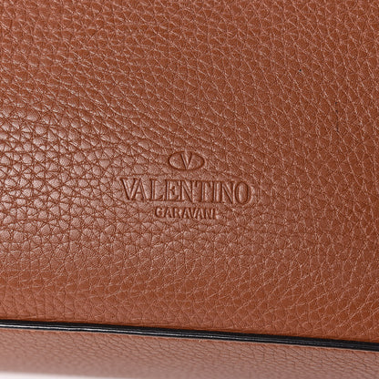 Valentino Garavani Grained Calfskin Rockstud Shoulder Tote Bright Cognac 9 of 15