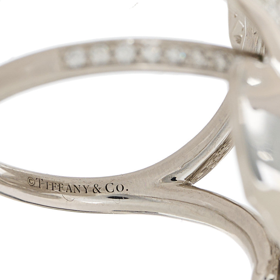 Tiffany Platinum Diamond Paper Flowers Cluster Ring 52 6 6 of 7