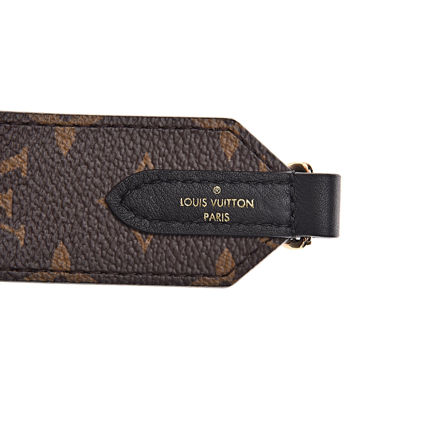 Monogram Letter Bandouliere Shoulder Strap Black