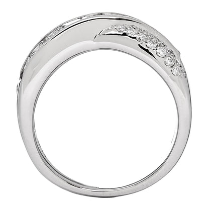 Parker & West by FASHIONPHILE Platinum Diamond 1.20ctw Crossover Band Ring  52 6 4 of 9