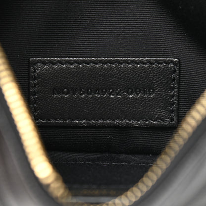 Saint Laurent Grain De Poudre Chevron Monogram Bill Pouch Black 7 of 8