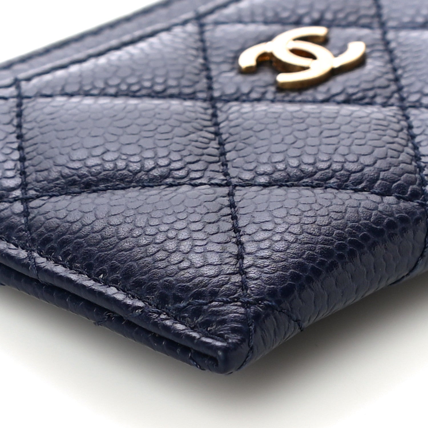 Chanel Caviar Quilted Card Holder Navy 9 of 11