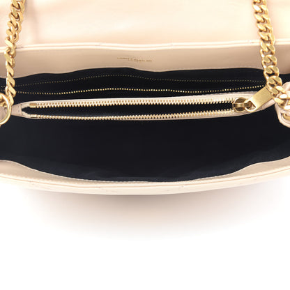 Saint Laurent Calfskin Y Quilted Monogram Medium Loulou Chain Satchel Nude Powder 5 of 13