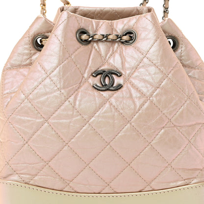 Chanel Iridescent Lambskin Calfskin Small Quilted Gabrielle Backpack Light Pink 8 of 11