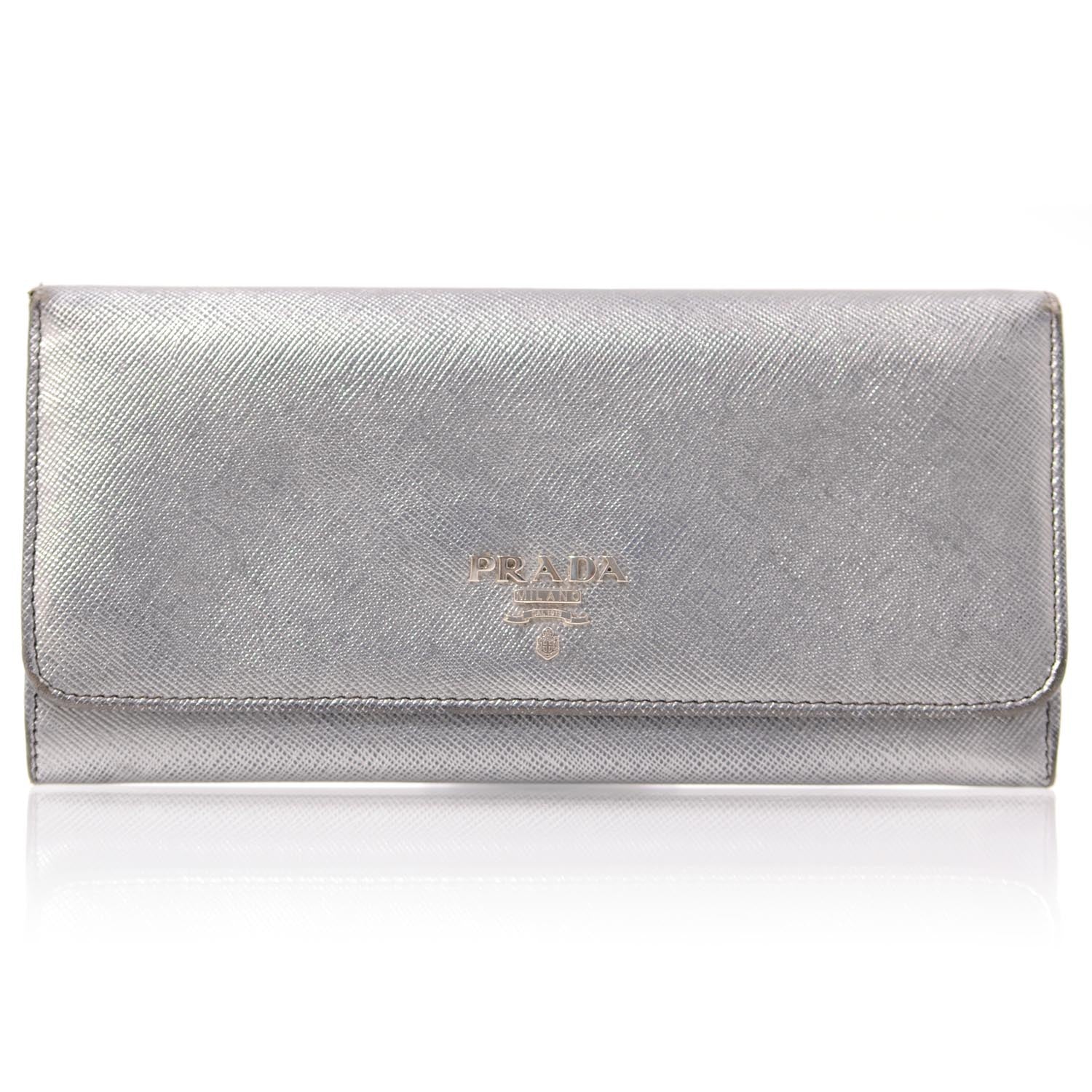 Prada Saffiano Continental Flap Wallet 1 of 7