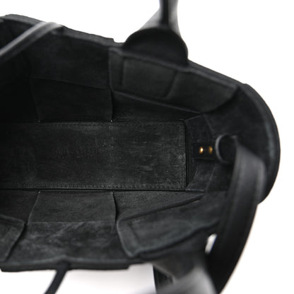 Bottega Veneta Grained Calfskin Maxi Intrecciato Mini Arco Tote Black 5 of 9