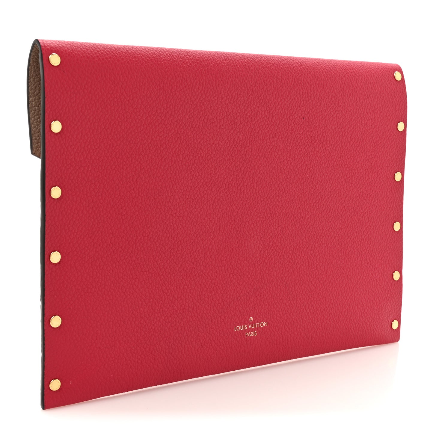 Cuir Rivets Enveloppe Fuchsia