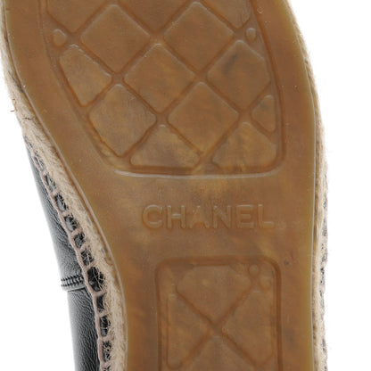 Chanel Lambskin CC Espadrilles 37 Black 7 of 9