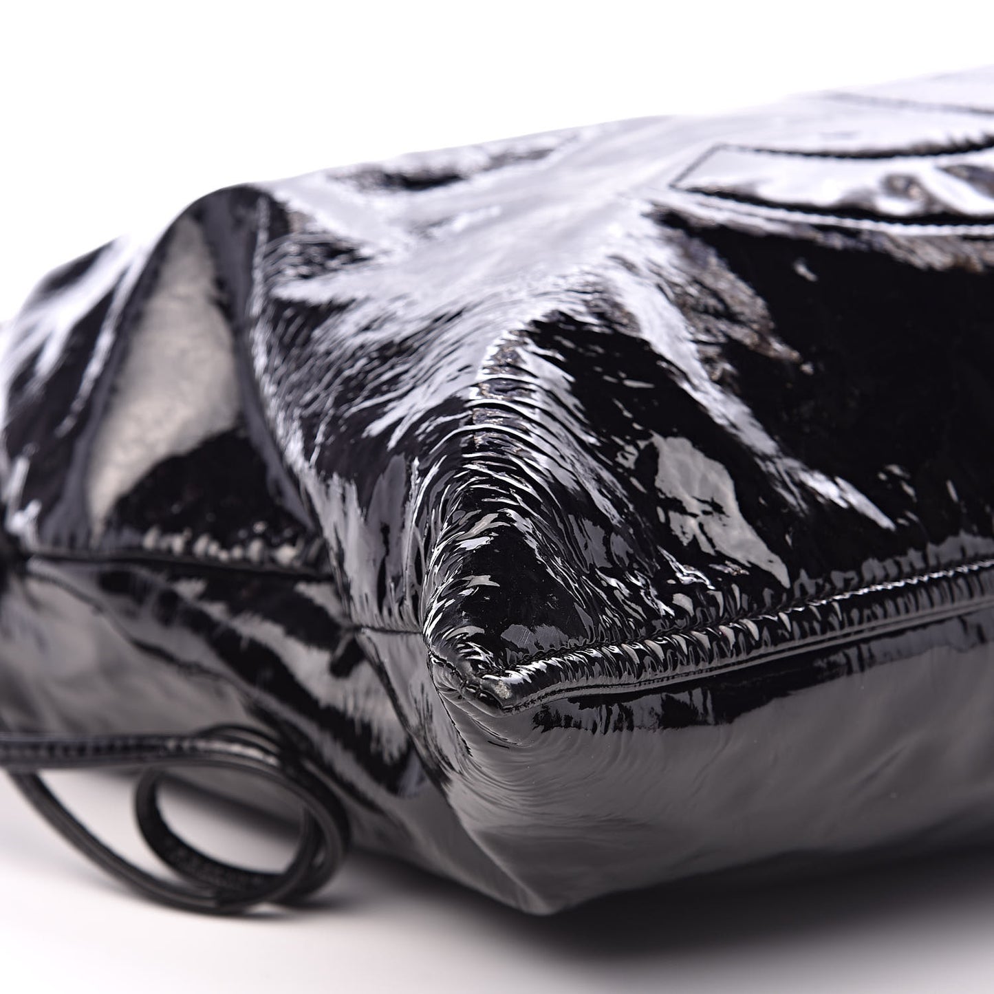 Patent Bonbons Shopper Tote Black