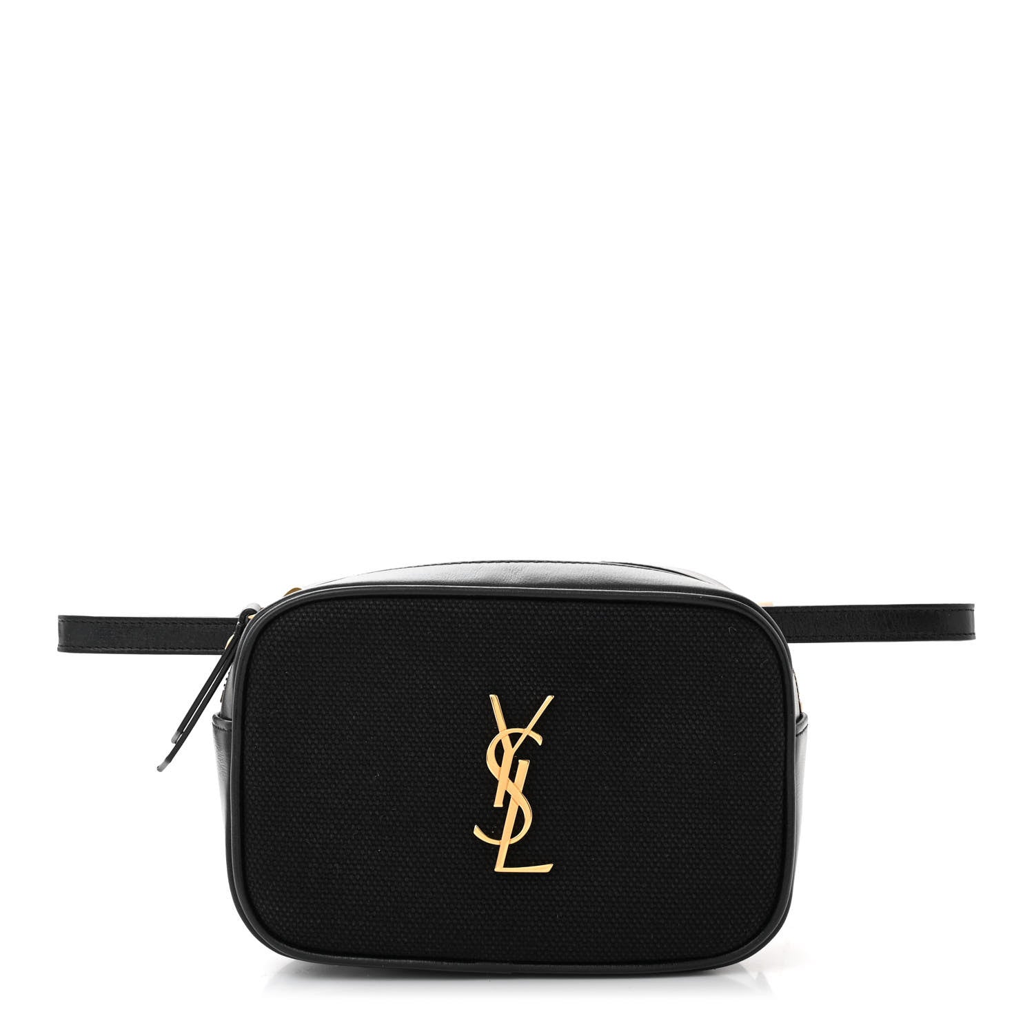 Saint Laurent Calfskin Canvas Monogram Lou Belt Bag Black 1 of 10
