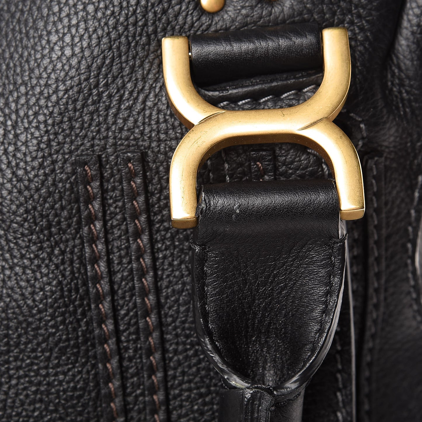 Calfskin Medium Marcie Satchel Black