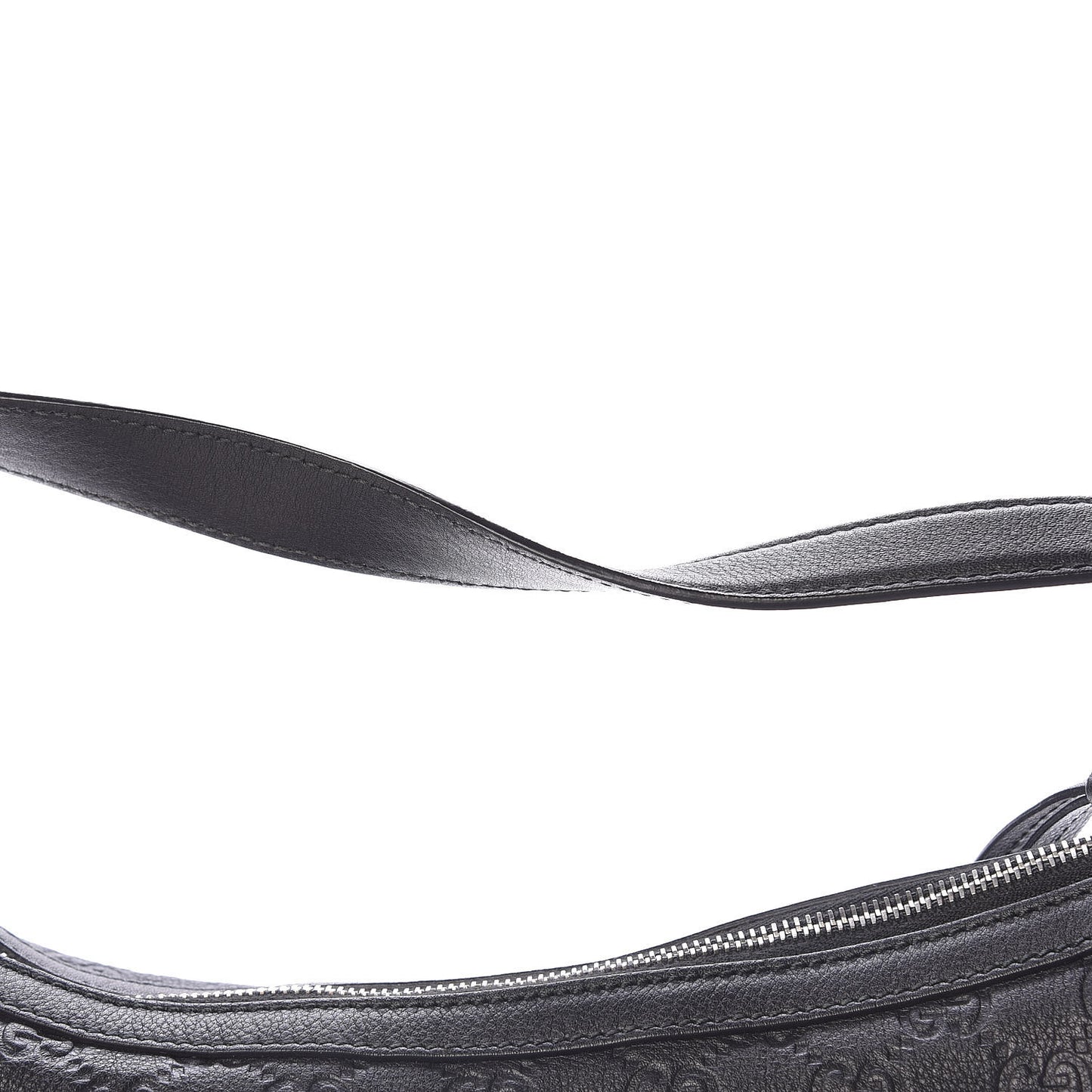 Guccissima Large Bamboo D-Ring Hobo Black