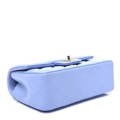 Chanel Lambskin Quilted Mini Rectangular Flap Light Blue 4 of 13