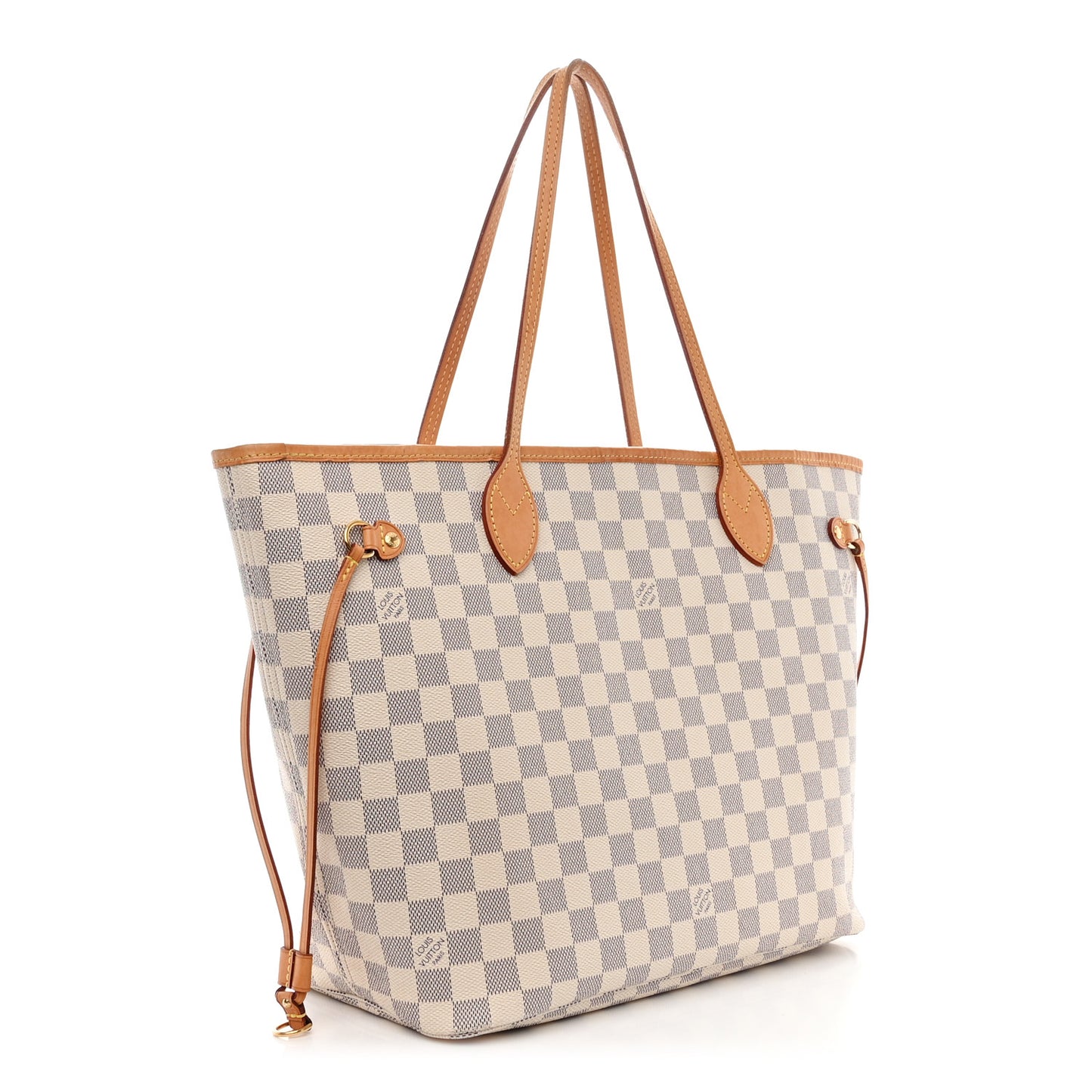 LOUIS VUITTON Damier Azur Neo Neverfull MM Rose Ballerine