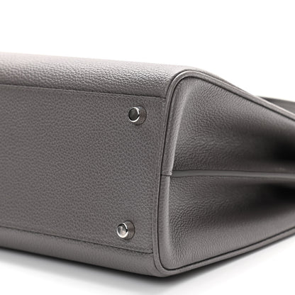 Gucci Grainy Calfskin Medium Zumi Top Handle Bag Dusty Grey 10 of 13