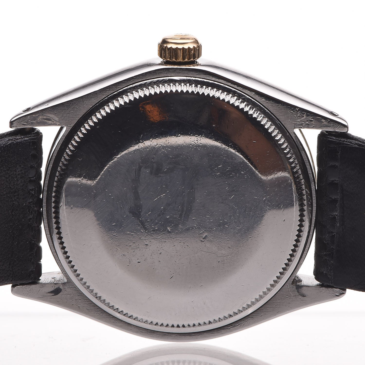 Rolex Stainless Steel 18K Yellow Gold Lizard 34mm Oyster Perpetual Watch Black 1002 5 of 6