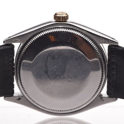 Rolex Stainless Steel 18K Yellow Gold Lizard 34mm Oyster Perpetual Watch Black 1002 5 of 6