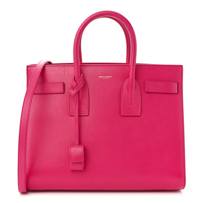 Saint Laurent Calfskin Small Sac De Jour Lipstick Fuchsia 1 of 14