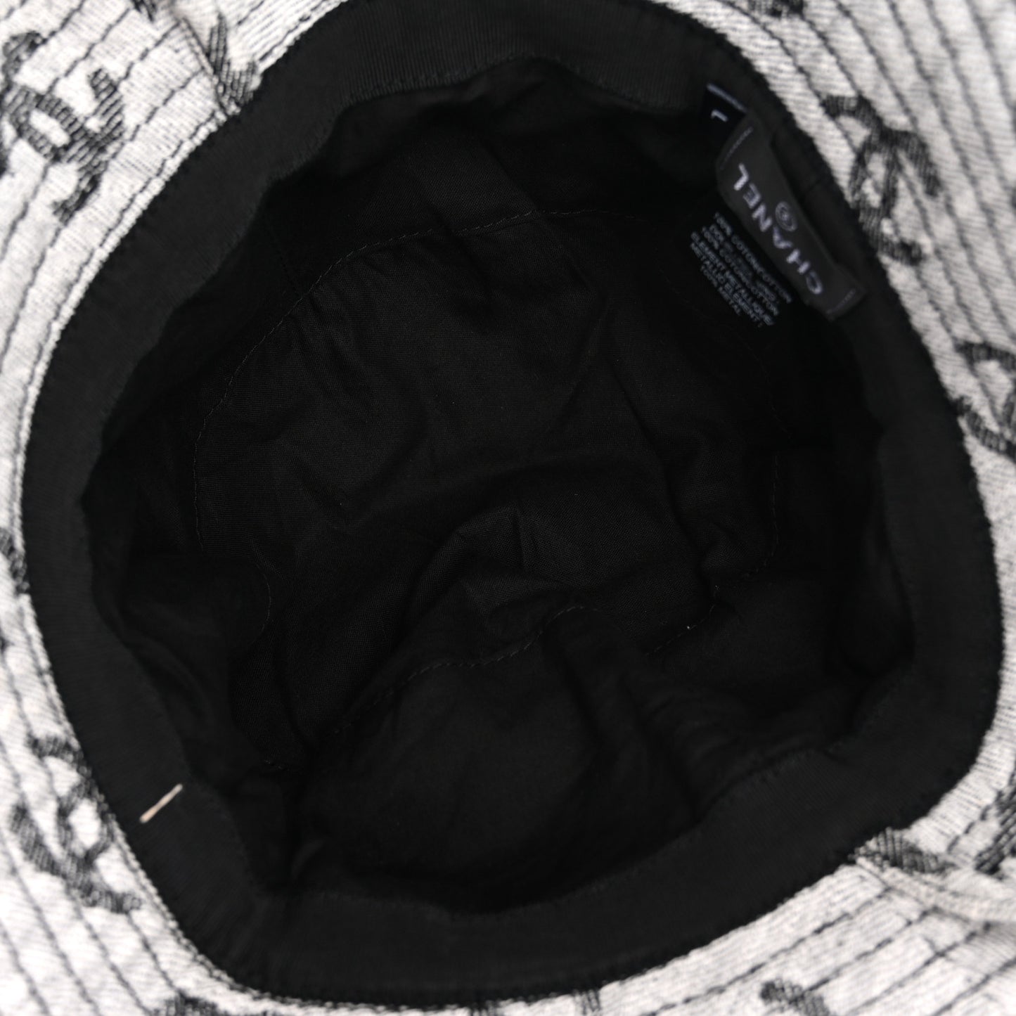 Denim CC Bucket Hat L White Black