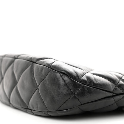 Chanel Lambskin Quilted Hobo Black 10 of 13