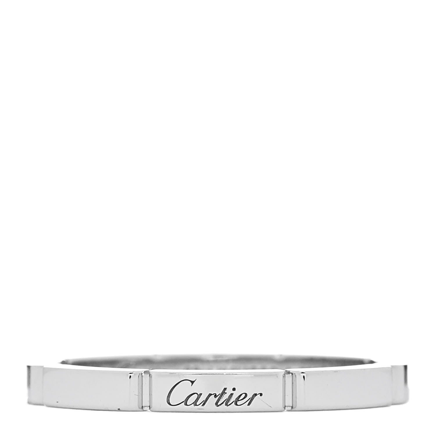 Cartier 18K White Gold Maillon Panthere Wedding Band Ring 63 10.25 1 of 5