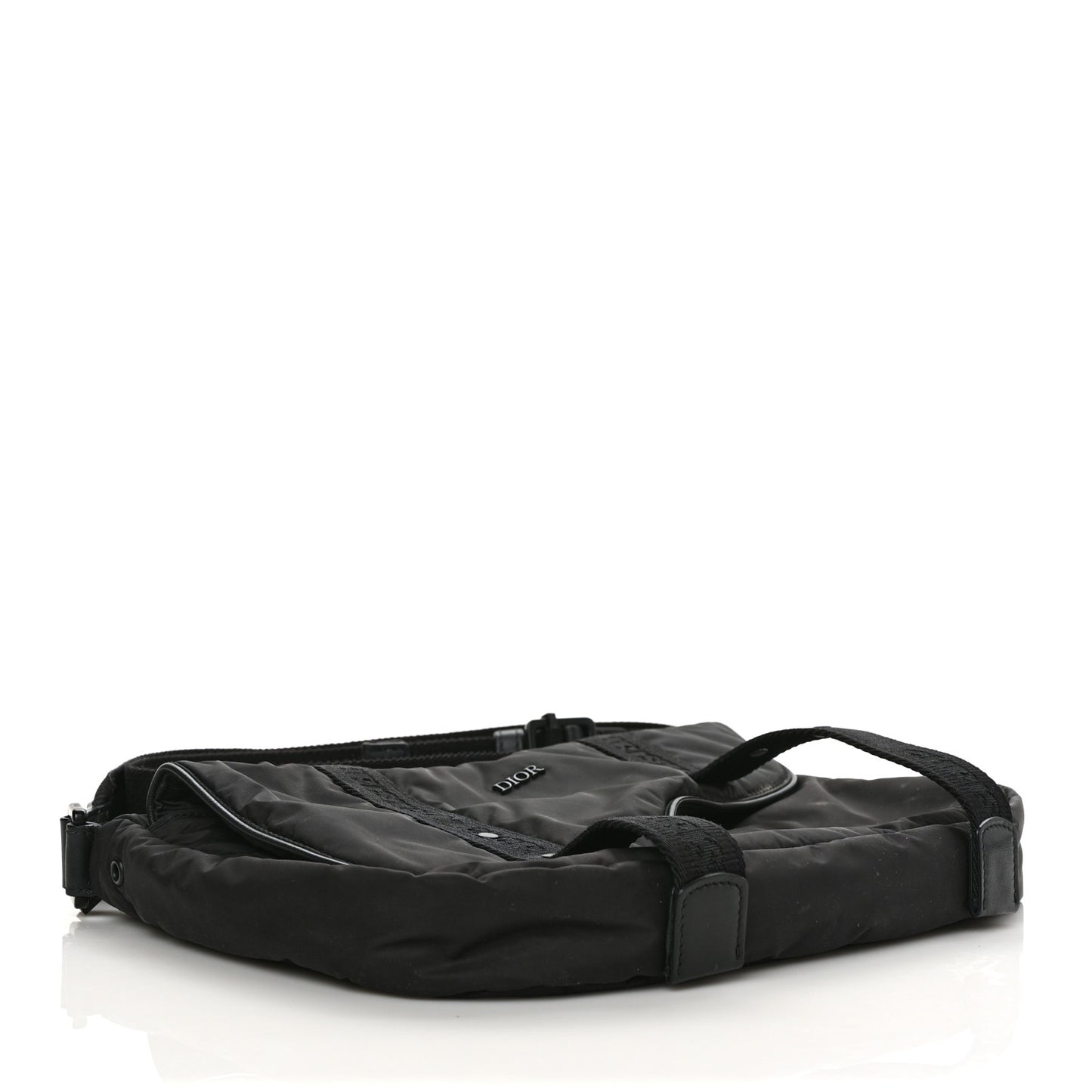 HOMME Nylon Saddle Messenger Bag Black