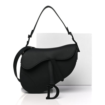 Christian Dior Ultra Matte Calfskin Saddle Bag With Strap Black 11 of 11
