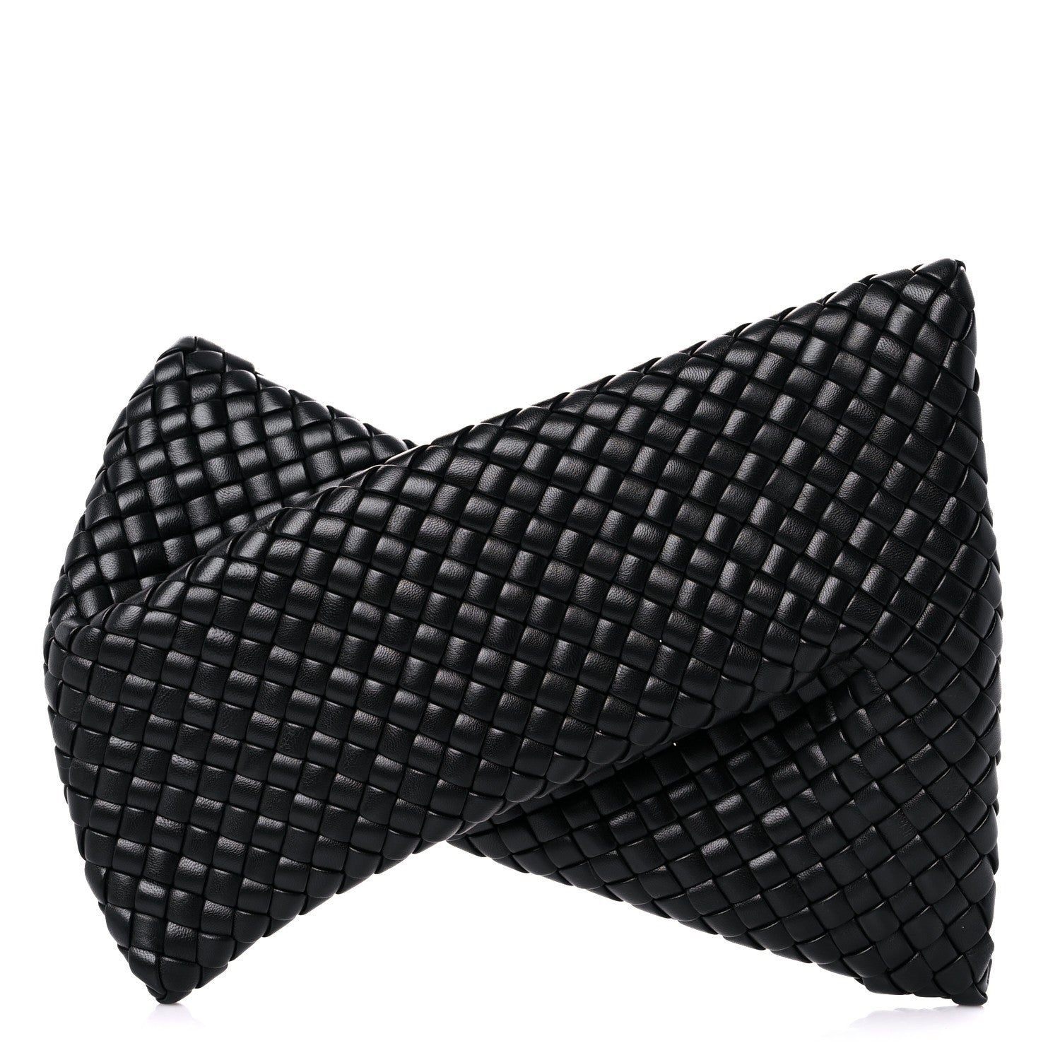 Bottega Veneta Nappa Intrecciato Crisscross Clutch Black 1 of 5