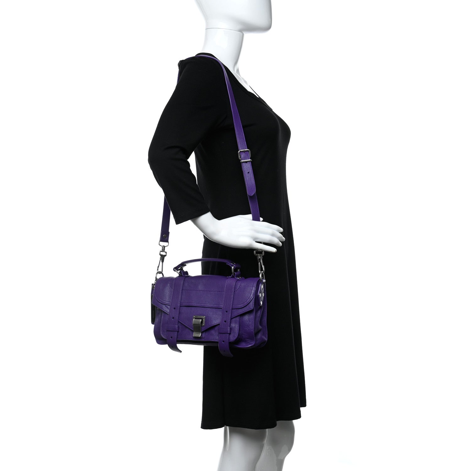 Proenza Schouler Lambskin Tiny PS1 Satchel Amethyst 2 of 9