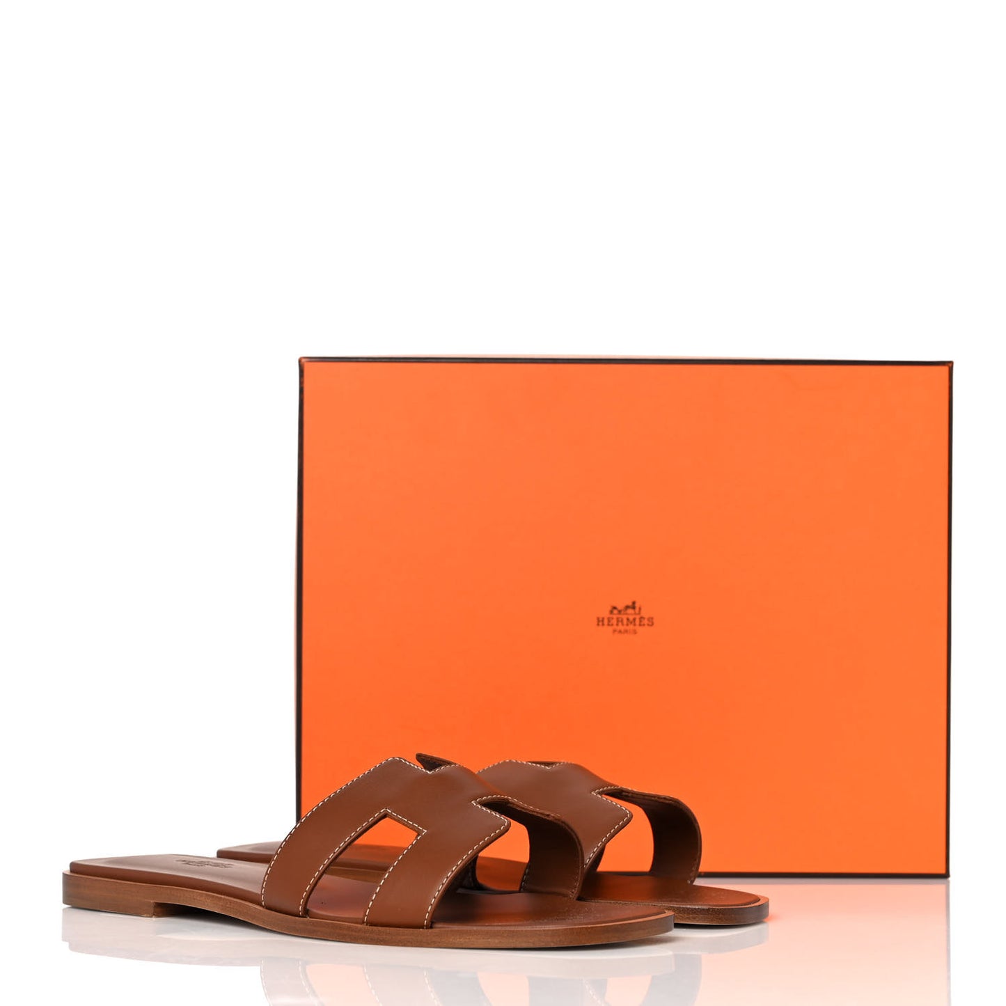 Box Calfskin Oran Sandals 40 Gold
