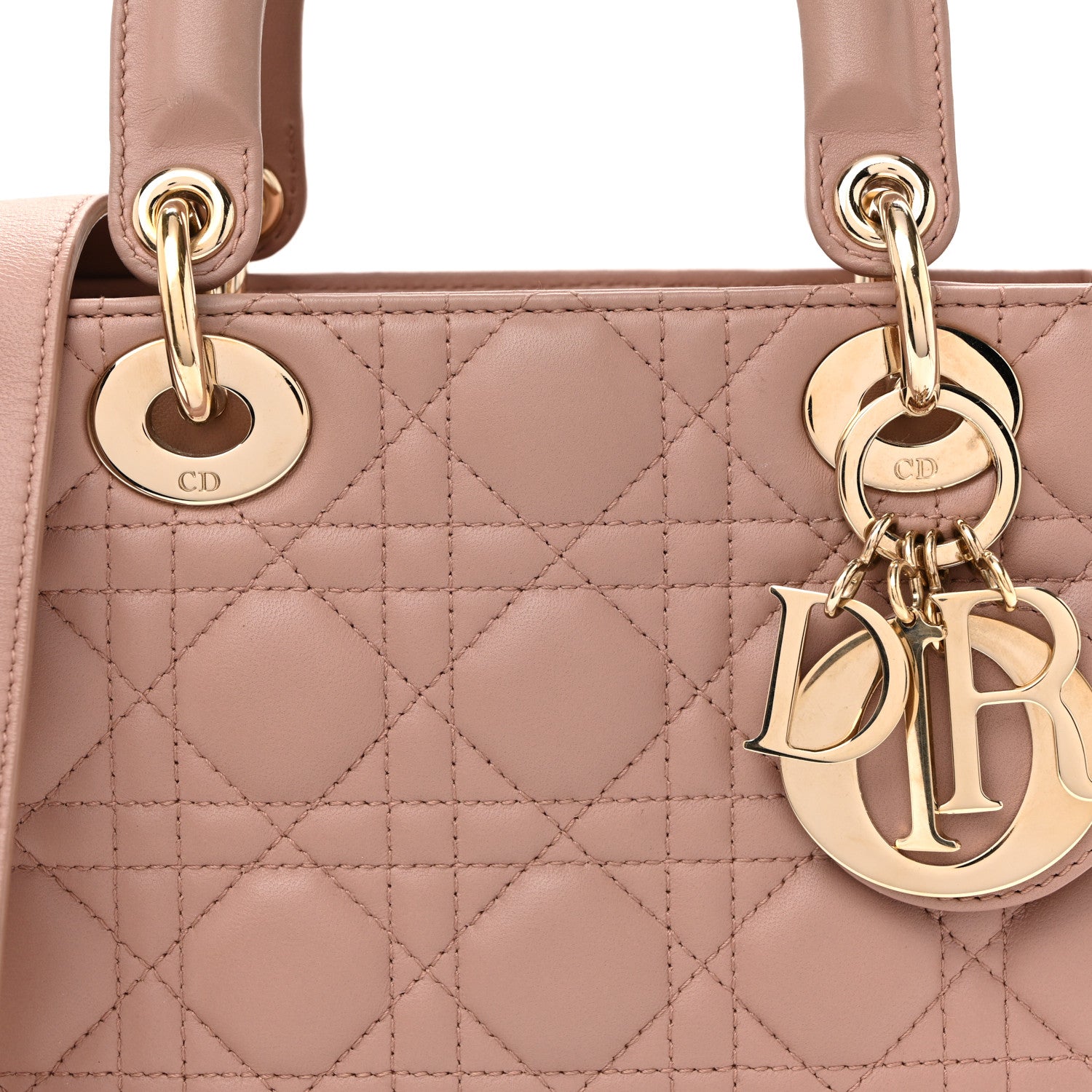 Christian Dior Lambskin Cannage Small My ABCDior Lady Dior Blush 8 of 10