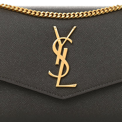 Saint Laurent Grain De Poudre Uptown Chain Wallet Pebble 10 of 12