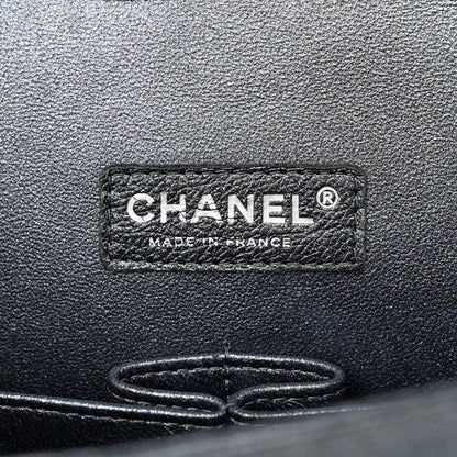 Chanel Metallic Caviar Quilted Maxi Double Flap Charcoal 6 of 11