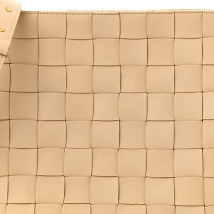 Bottega Veneta Lambskin Maxi Intrecciato Bowling Cassette Shoulder Bag Porridge 8 of 10