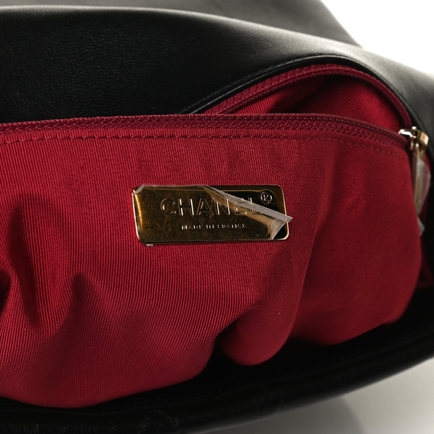 Shiny Goatskin Quilted Large Chanel 19 Flap Black